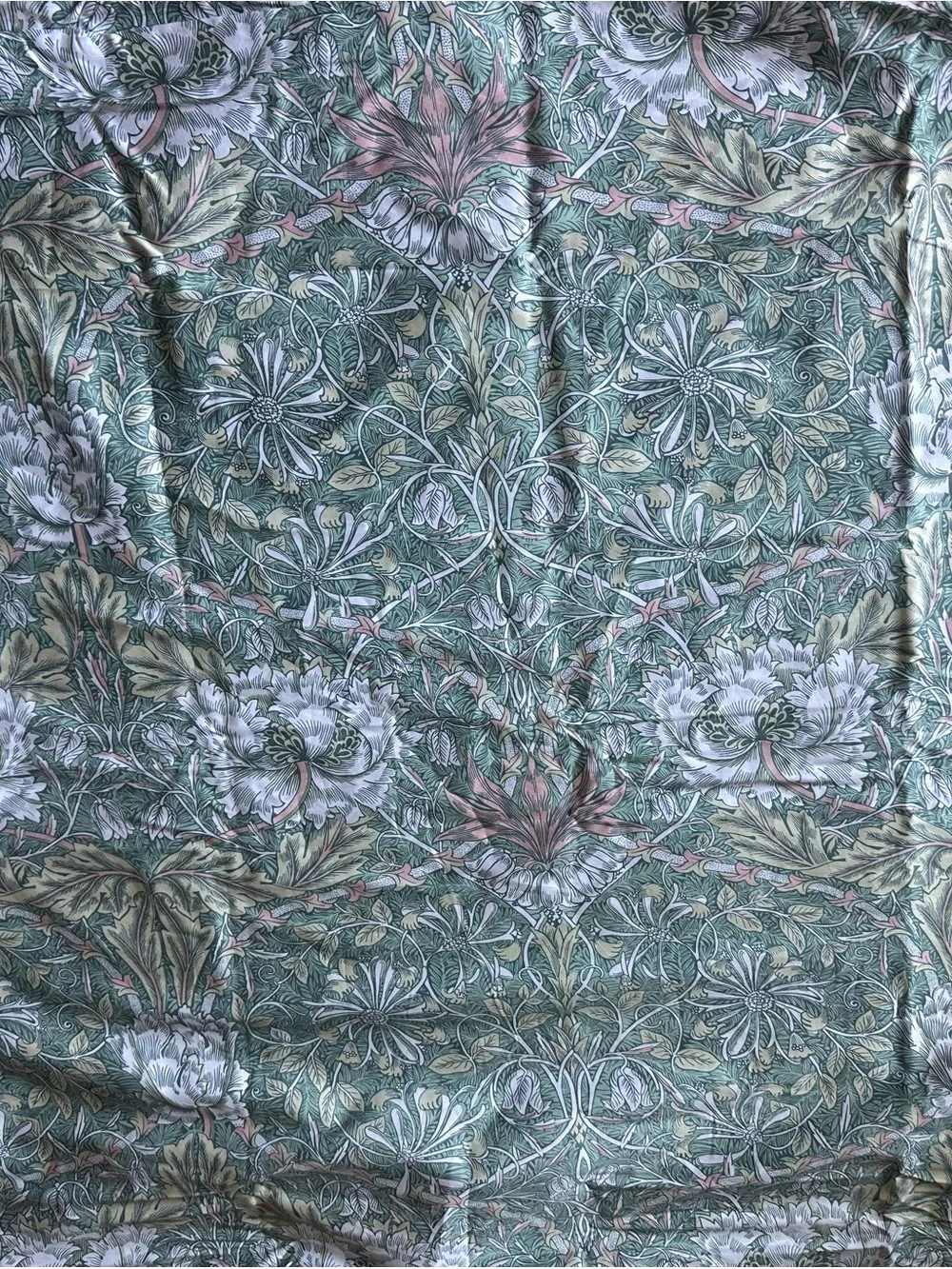 William Morris Floral Vine Green Duvet Cover - King